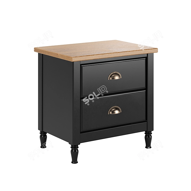 Modern Bedside Table with Albi Collection Design 3D model image 1