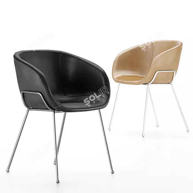 Elegant Feston Armchair: Modern Design 3D model image 1