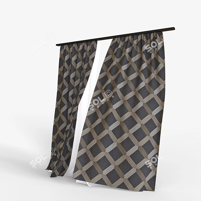 Whirling Breeze Curtains 3D model image 2