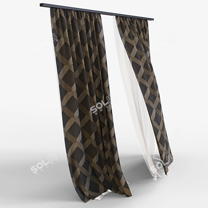 Whirling Breeze Curtains 3D model image 7