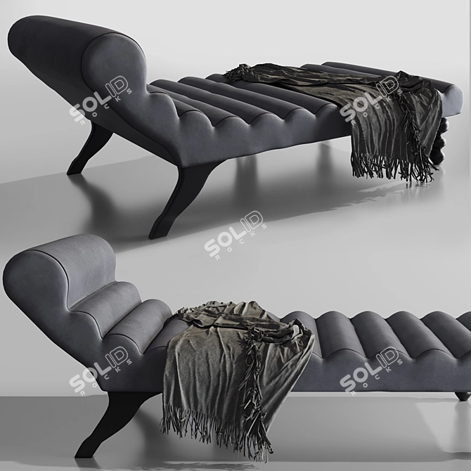 Contemporary Chaise Lounge with Detailed Design 3D model image 6