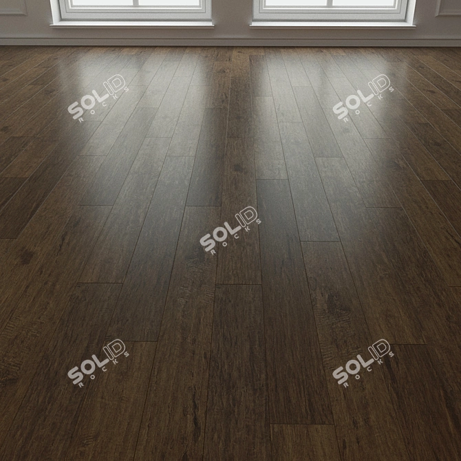 Natural Wood Laminate Flooring 3D model image 1