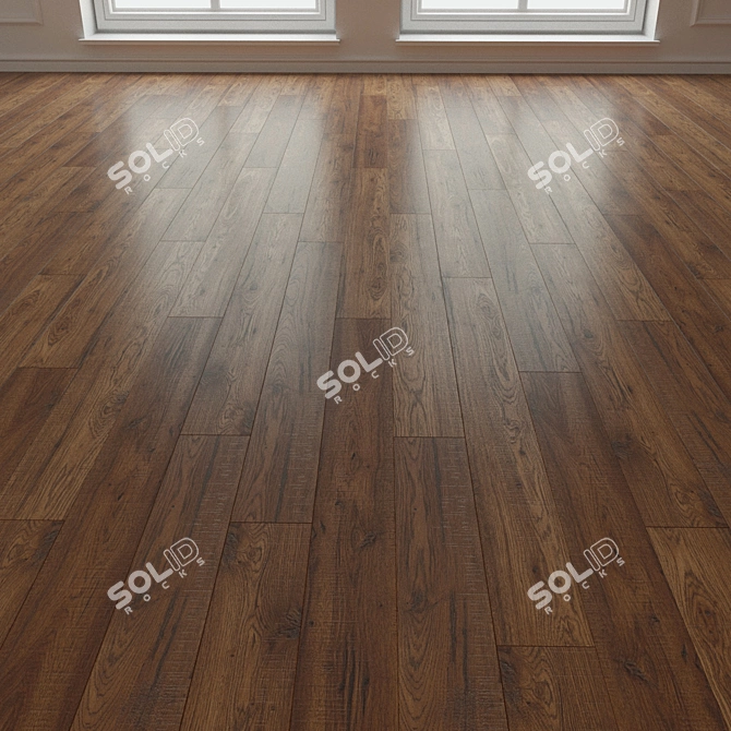 Natural Wood Parquet Flooring 3D model image 1