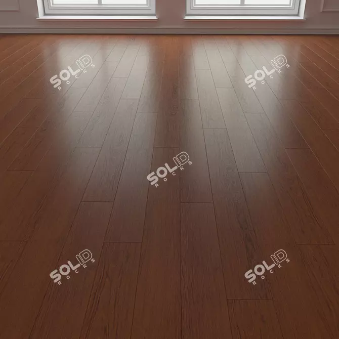 Natural Wood Parquet Flooring 3D model image 1