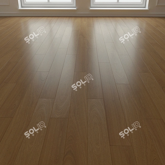 Natural Wood Parquet Flooring 3D model image 1