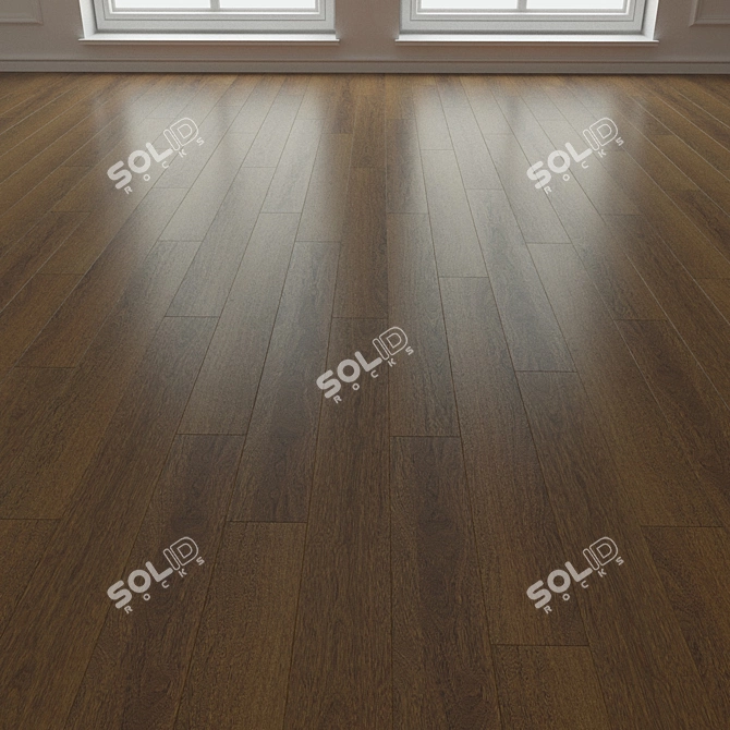 Title: Natural Wood Parquet Flooring 3D model image 1