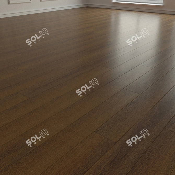 Title: Natural Wood Parquet Flooring 3D model image 2