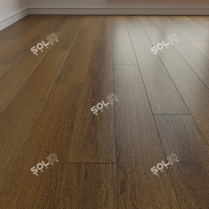 Title: Natural Wood Parquet Flooring 3D model image 3