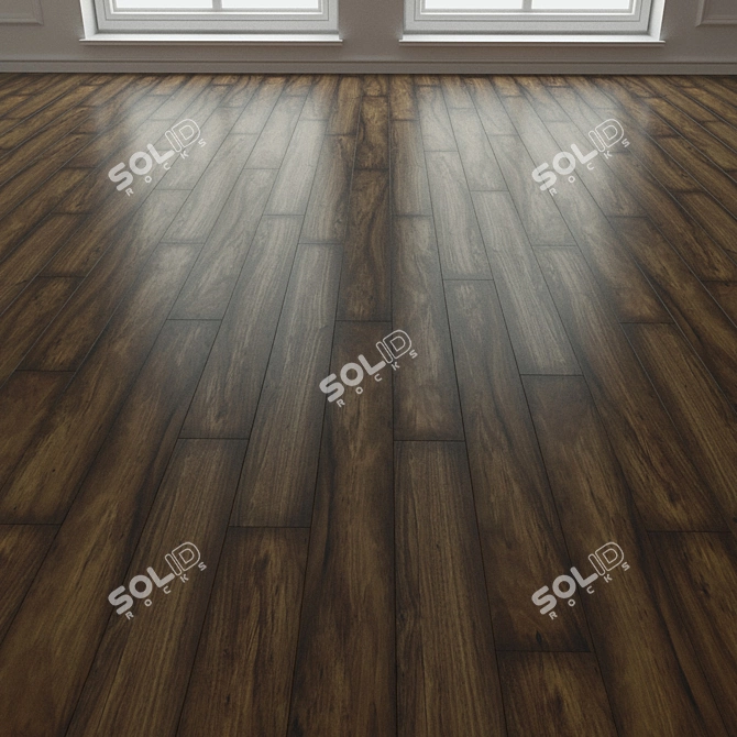 Natural Wood Parquet Tile 3D model image 1