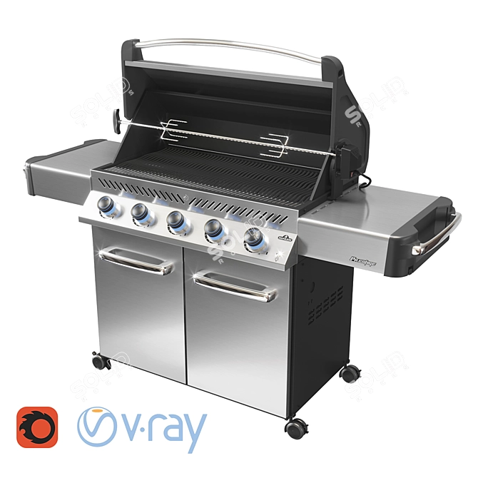 Napoleon Prestige 665 Gas Grill 3D model image 2