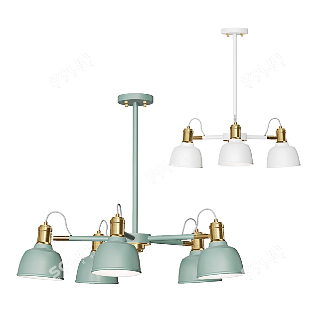 Scandi Chandelier: VINLAND CH | Elegant Ceiling Light 3D model image 2