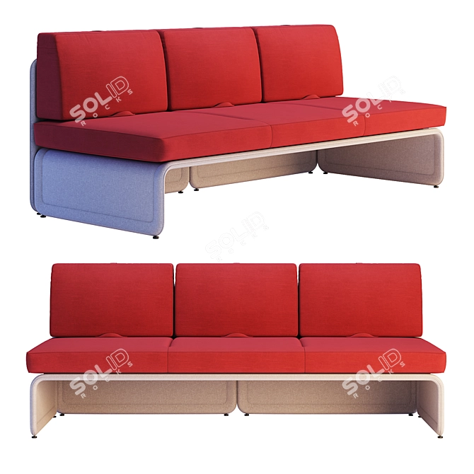 Coalesse Lagunitas Lounge System Sofa 3D model image 4