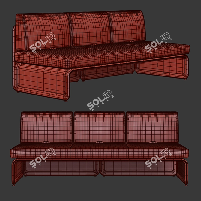 Coalesse Lagunitas Lounge System Sofa 3D model image 5