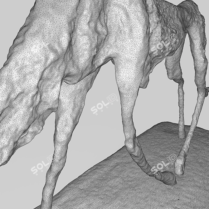 Polys 559346, Verts 279619: Sculpted Dog 3D model image 1
