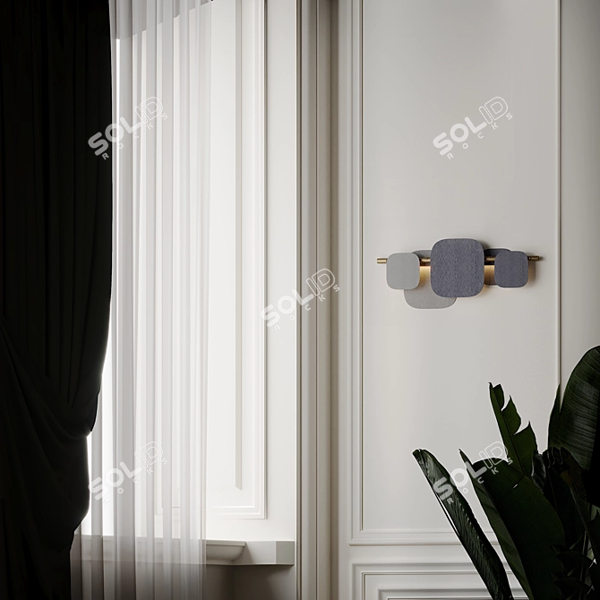 Elegant Huilu Wall Sconce 3D model image 3