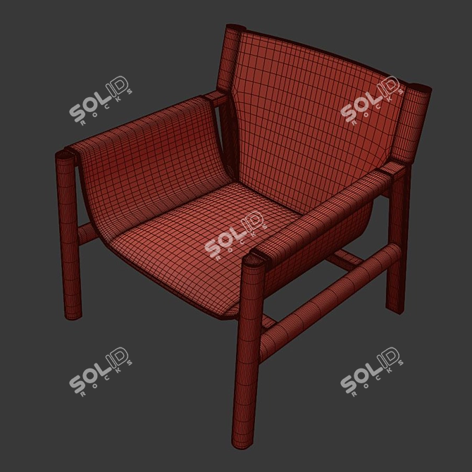 Minimalist Polys Pablo Armchair 3D model image 5