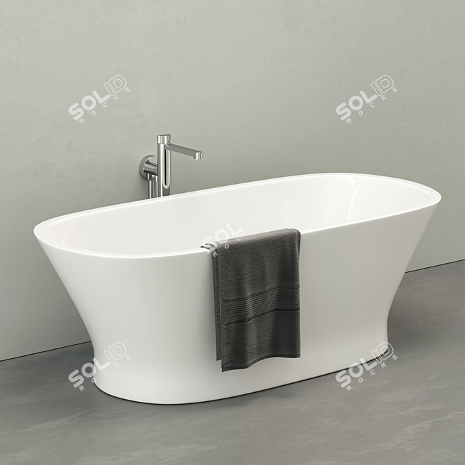 Slim Elegance: Porcelanosa Bath 3D model image 2