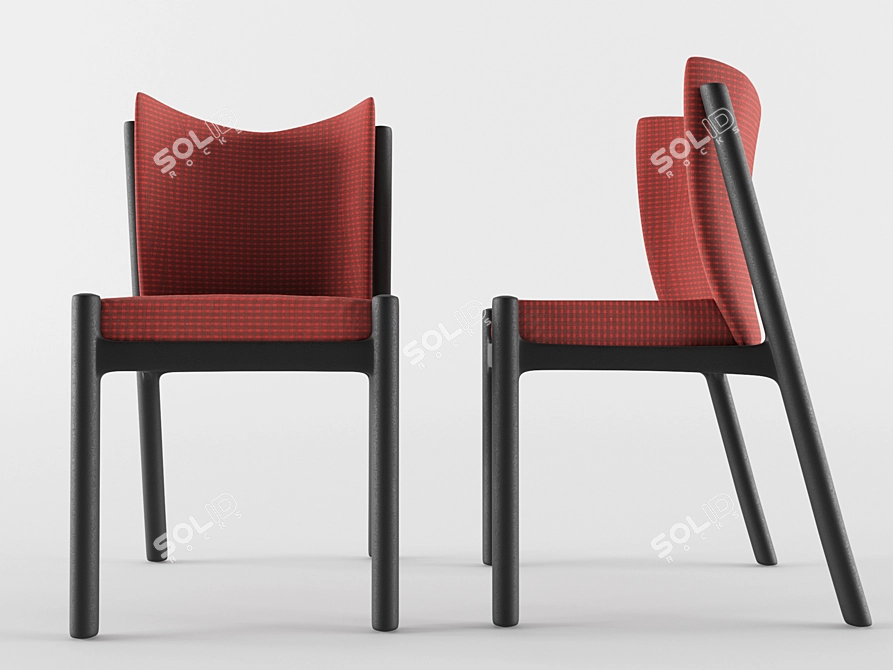 Elegant 2p Chair 3D model image 3