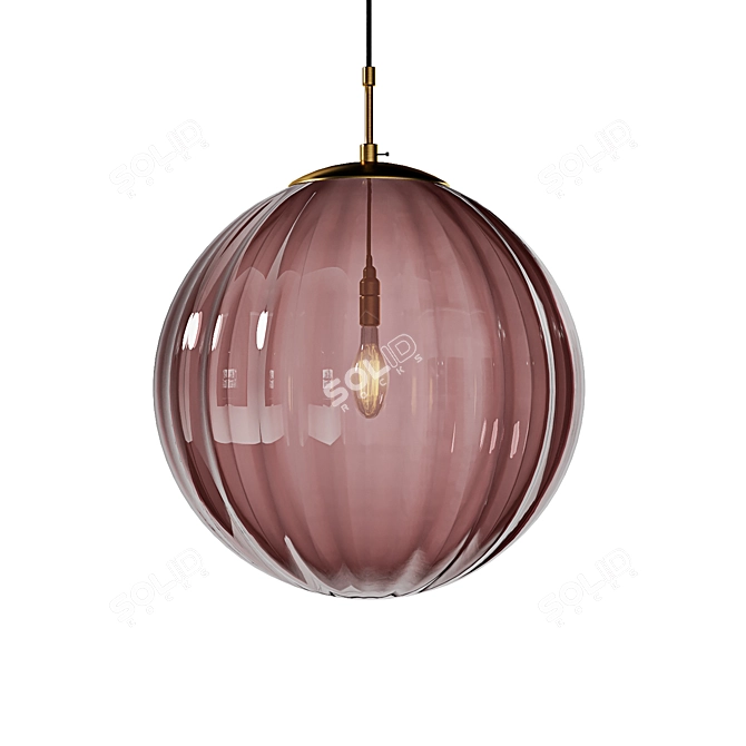 Nordic Glass Globe Pendant Light 3D model image 4