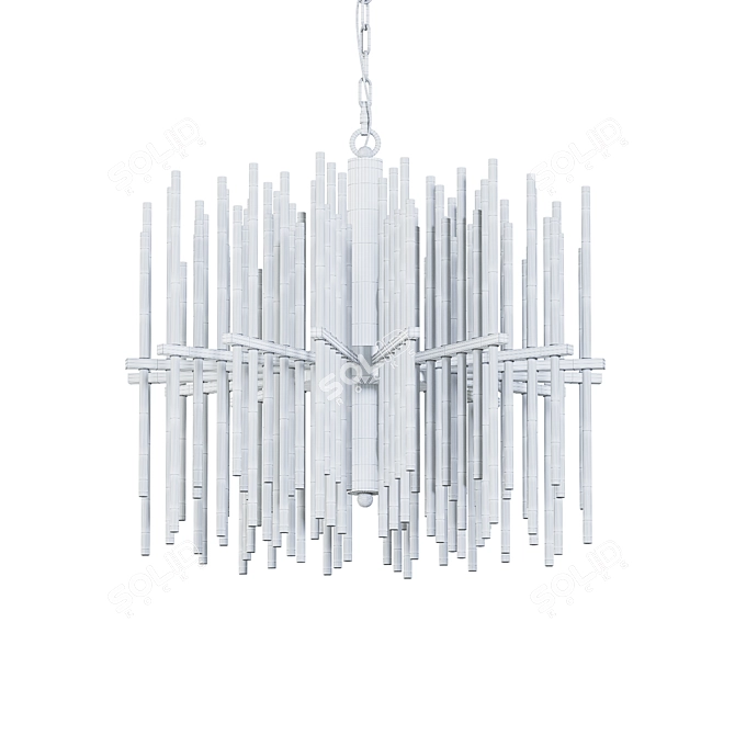 Modern Post-Style Lampatron Chandelier 3D model image 3