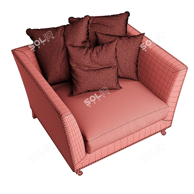 Elegant Victory Classic Chair 3D model image 5