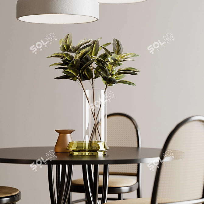 Thonet Vienna - Elegant Table & Chairs 3D model image 2