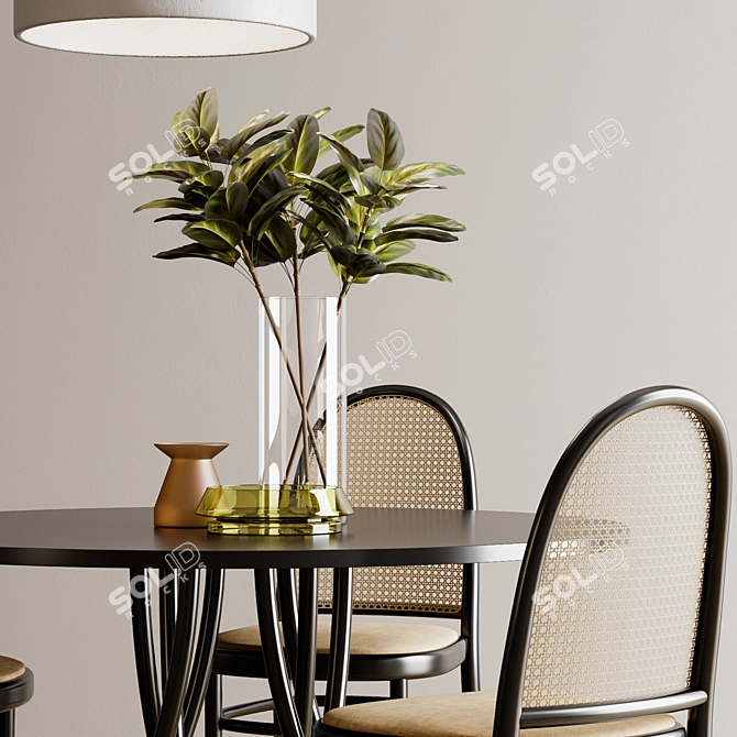 Thonet Vienna - Elegant Table & Chairs 3D model image 4