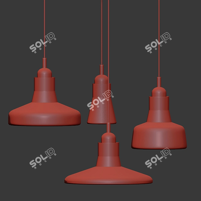 Modern Shadow Pendant - Elegant Lighting Solution 3D model image 2