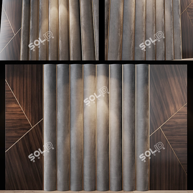 Title: Customizable Headboard and Wall Panel 3D model image 1