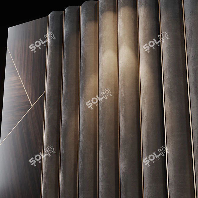 Title: Customizable Headboard and Wall Panel 3D model image 2