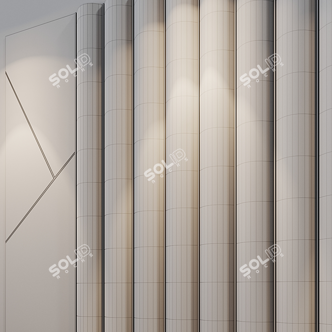 Title: Customizable Headboard and Wall Panel 3D model image 4