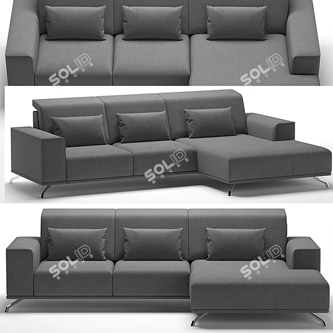 Luxury UVW Unwrapped 3D Sofa 3D model image 1