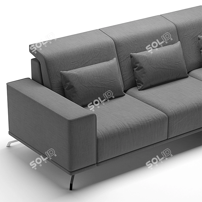 Luxury UVW Unwrapped 3D Sofa 3D model image 2