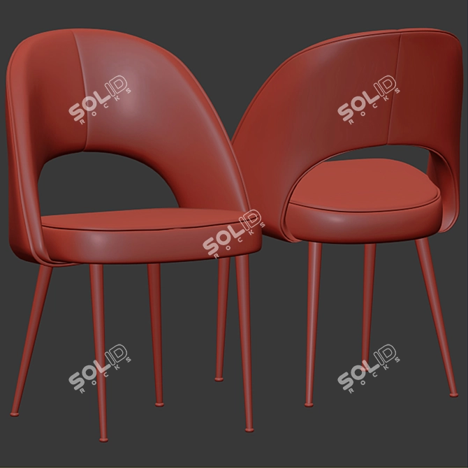 Modern Saarinen Dining Set 3D model image 3