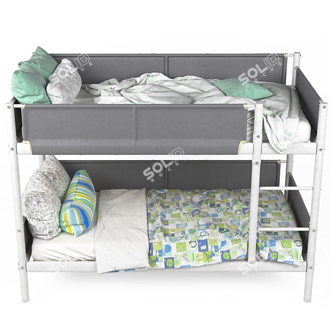 Modern Ikea Vitval Bed 3D model image 2
