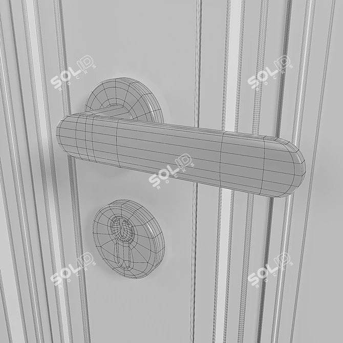 Elegant Volhovec CENTRO Doors Set 3D model image 5