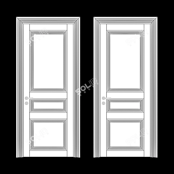 CENTRO Collection: Volhovec Doors Set 3D model image 4