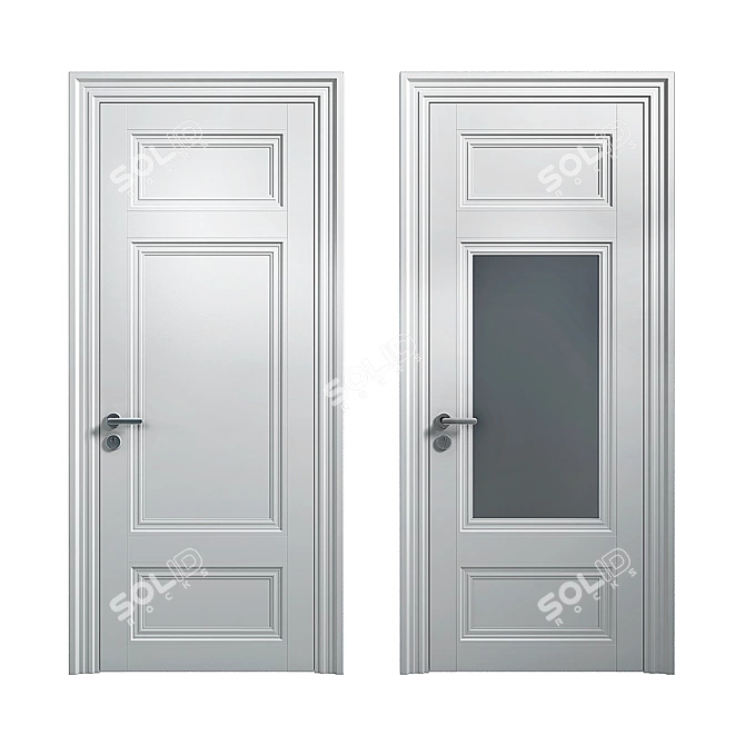 Modern Volhovec CENTRO Doors 3D model image 1