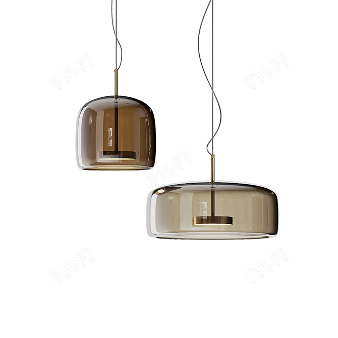 Dauphin Glass Pendant Lamp With LED Light 3D model image 2