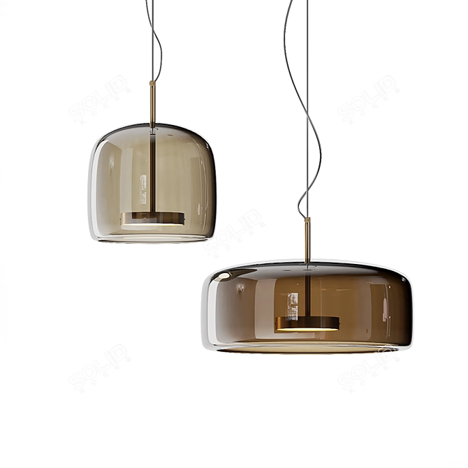 Dauphin Glass Pendant Lamp With LED Light 3D model image 4