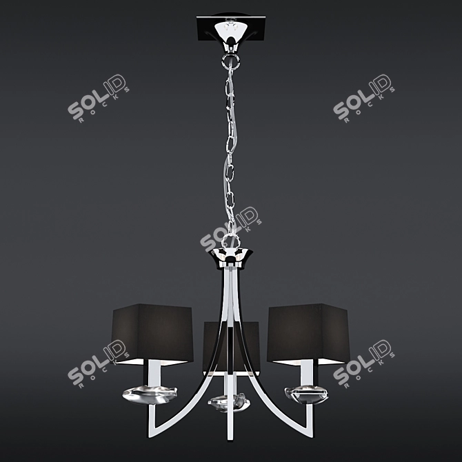 AKIRA Chandelier: Elegant and Energy-Efficient 3D model image 1