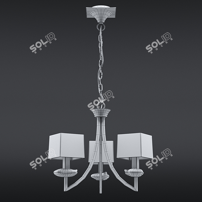 AKIRA Chandelier: Elegant and Energy-Efficient 3D model image 2