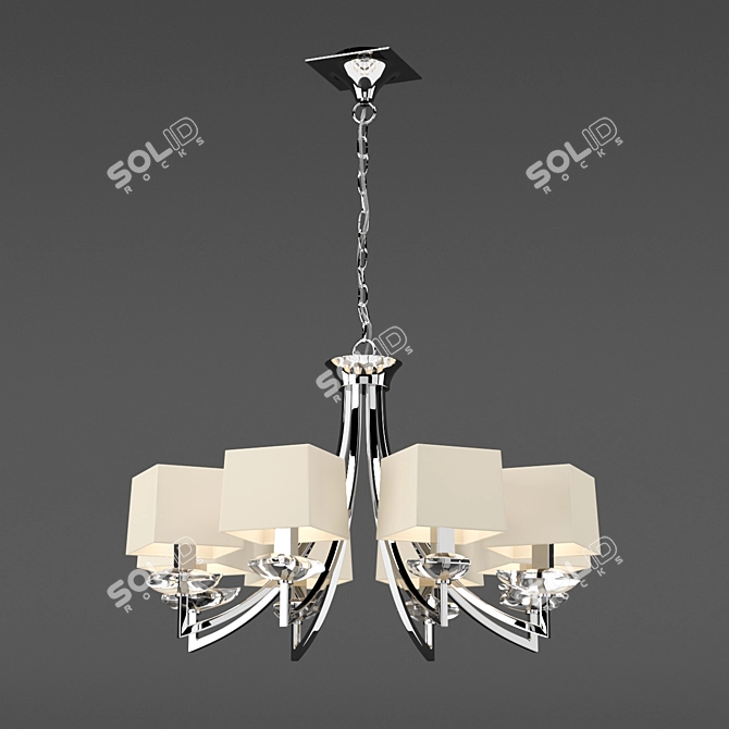 AKIRA Chandelier: Elegant Om-inspired Lighting 3D model image 1