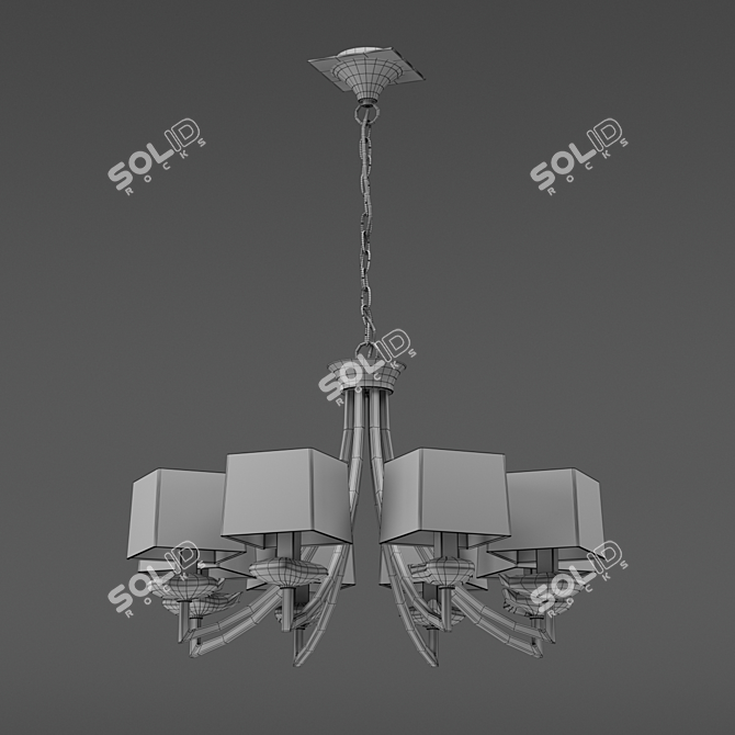 AKIRA Chandelier: Elegant Om-inspired Lighting 3D model image 2