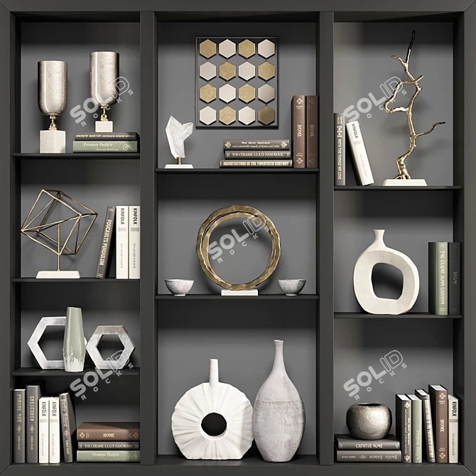 Elegant Interior Decor Set 3D model image 1