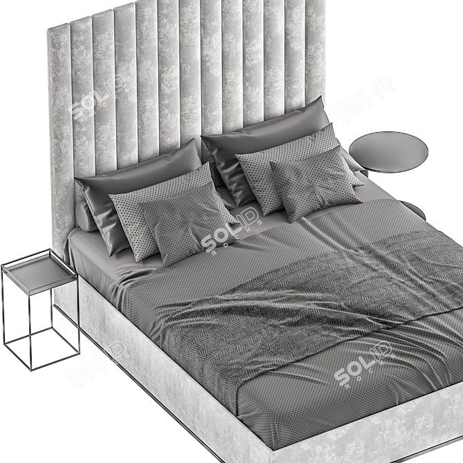 3D Bed Design Modeling with V-ray 3D model image 4