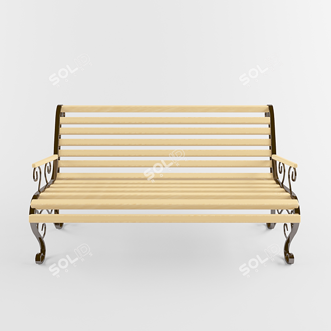 Versatile Bench Decor 3D model image 3