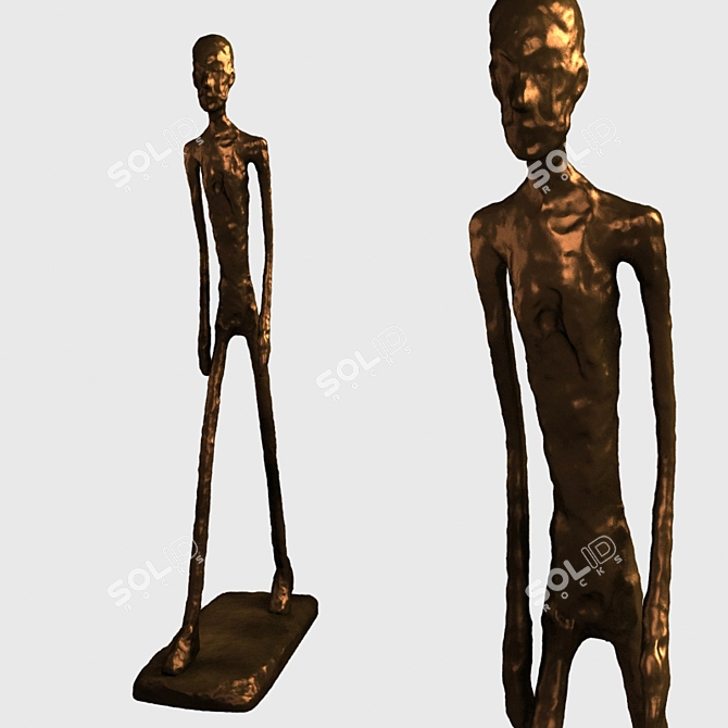 Record-breaking Walking Man Sculpture 3D model image 1