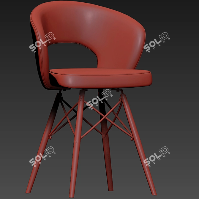 Modern Cross Dining Set 3D model image 3