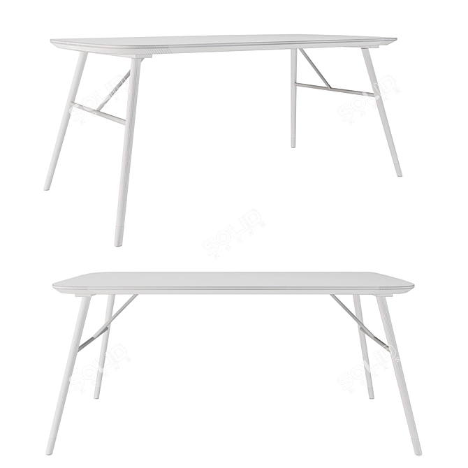 Tamati High-Tech Dining Table 3D model image 2